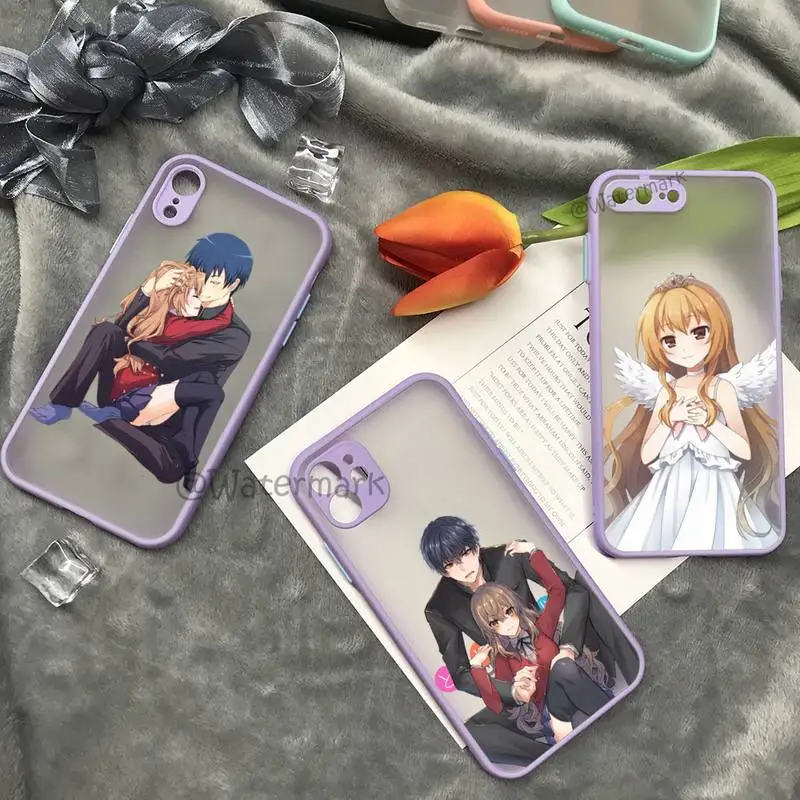 

Toradora Taiga Aisaka Phone Case For IPhone 13 12 Mini 11 Pro Max Xs Xr X 7 8 Plus Purple Matte Translucent Funda