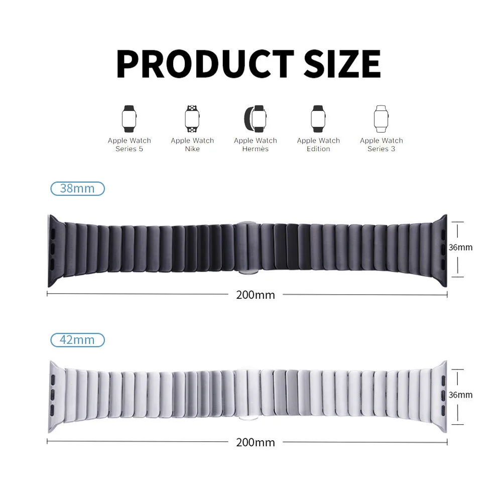 Металлический ремешок из нержавеющей стали для Apple Watch 10 46 мм 42 мм Ultra2 Band 49 мм 45 мм 40 мм 44 мм 38 мм 41 мм для iWatch 10 9 8 7 SE 6 5 4 (art.: 3920ccc801575) - 3920ccc801575