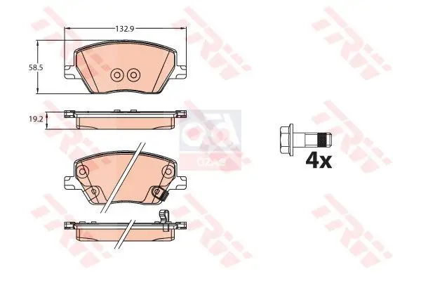 

GDB2151 для тормоза BALATASI EGEA 1,3/1.6D MULTIJET 15