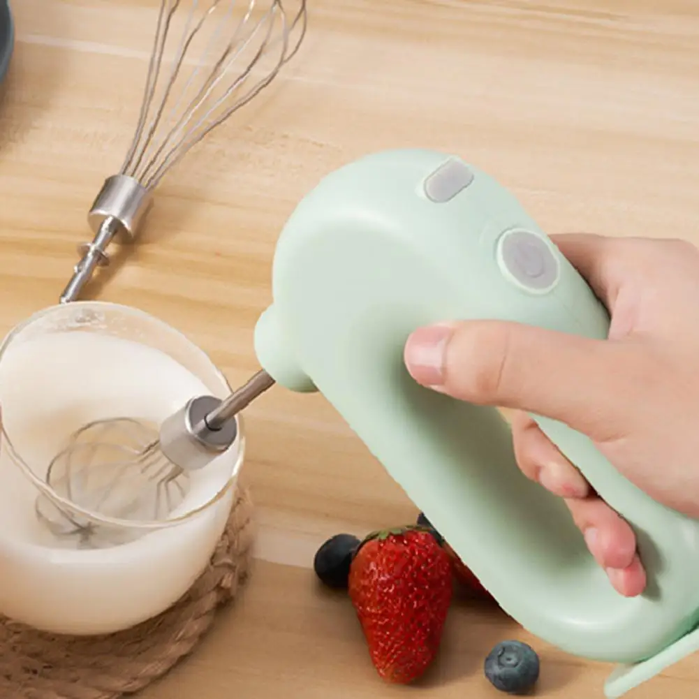 

1 Set Egg Mixer Eco-friendly High Speed Plastic Handheld Electric Food Blender for Home