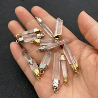 natural stone irregular white crystal pendant 5 43mm charm jewelry womens diy necklace earrings bracelet accessories connector
