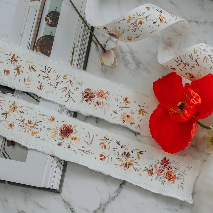 

10 Meter Rolll Taiwan Meow Floral Washi Tape Paper DIY Journal Planner