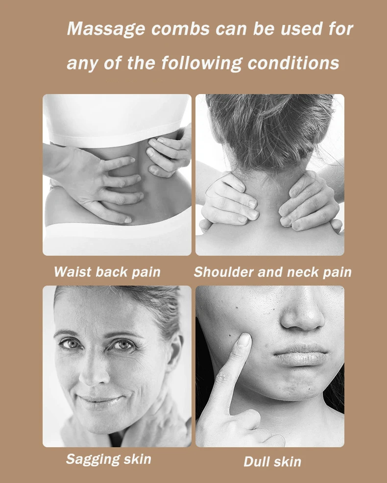 Массажная расческа для акупунктурных точек Define Beauty материал смолы часть тела