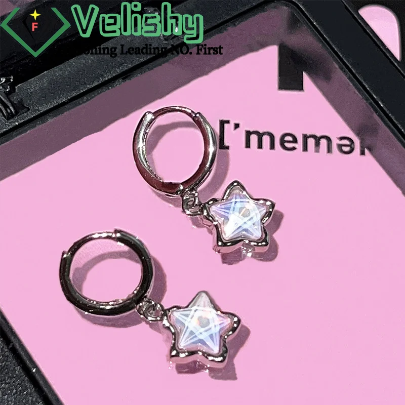 Готические милые серьги-подвески Dream Fairy Moonlight Stone Star для Egirl Y2K EMO 2000-х годов Harajuku Goth