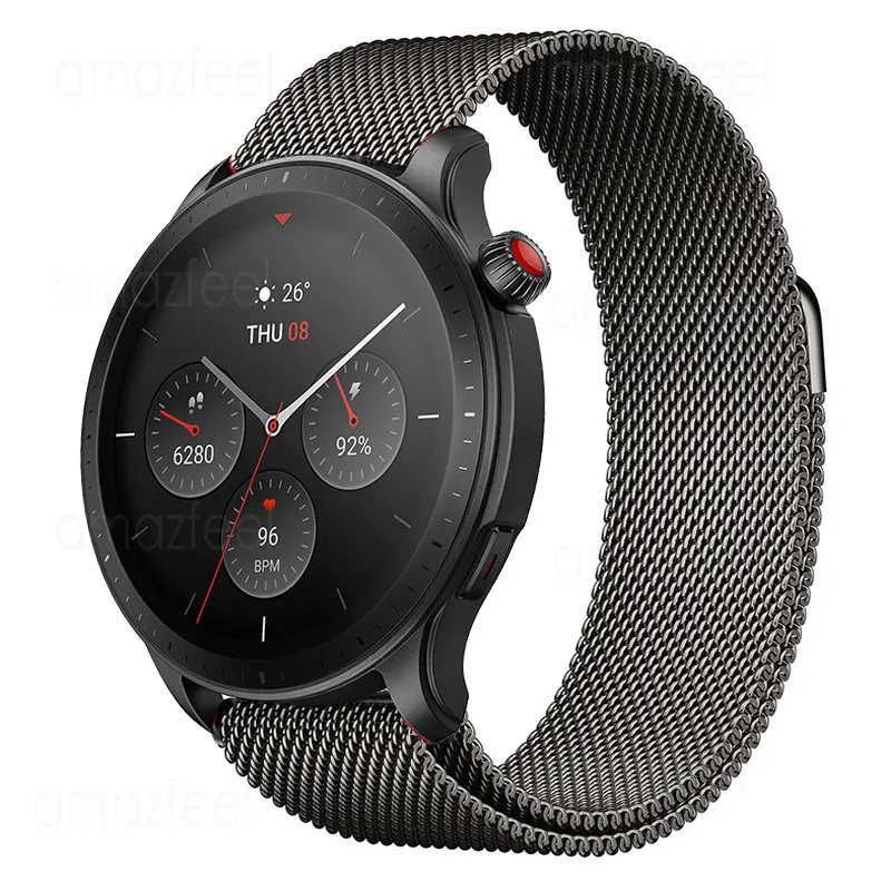 

Магнитный ремешок для Amazfit GTR 4 3, браслет из нержавеющей стали для Amazfit GTS 4 Mini/GTS 2 Mini, 20 мм 22 мм