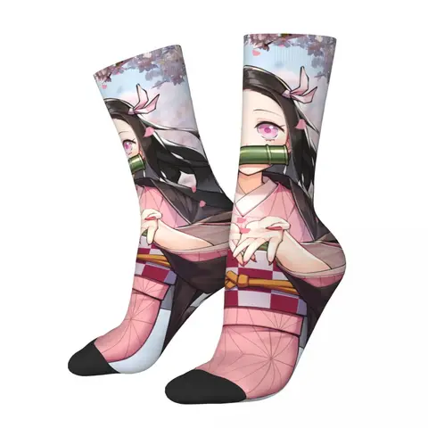Модные мужские носки Харадзюку носки с аниме рассекающим демонов клинком камадо незуко женские чулки весна лето осень зима