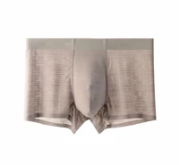 mens jacquard underpants ice silk panties summer breathable boxers bottom mid waist boxer shorts boys underwears