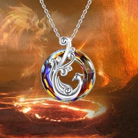 crystal phoenix bird necklaces for women dainty rebirth flame pendant neckalce animal bird wing earring charm jewelry gifts
