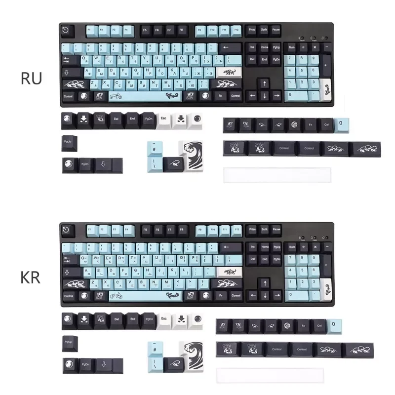 

136 Key MIZU Dye Sub Keycaps Cherry Profile PBT Keycap Iso Set for 61/64/68/71/84/87/96/980/104/108 Mechanical Keyboard