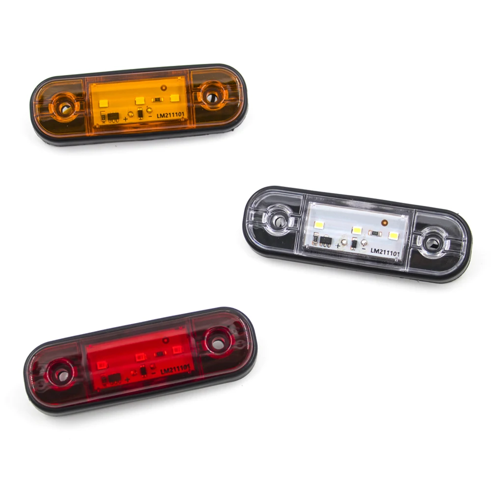 

1pc 12V-30V 3LED Side Marker Light Car External Light Warning Tail Clearance Light Signal Brake Lamp for Truck Lorry Bus Trailer