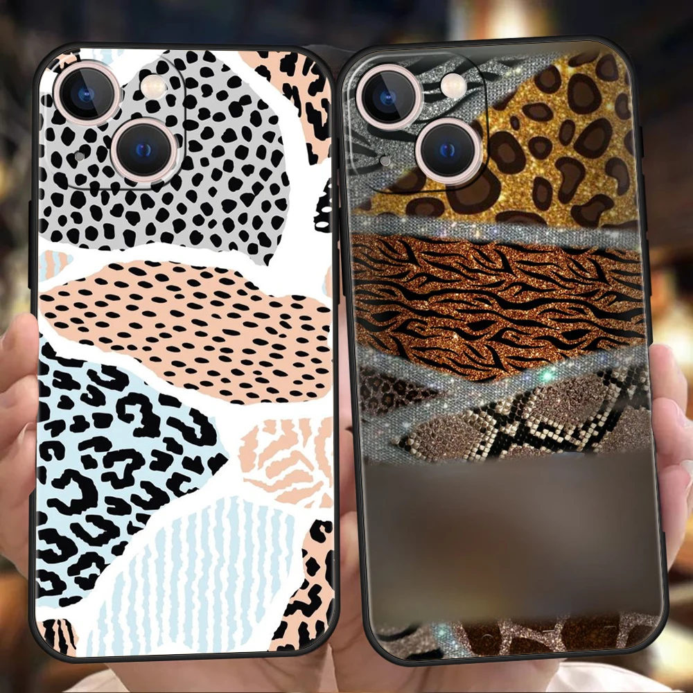 

Leopard Print Phone Case Cover for iPhone 12 13 Pro Max XR XS X iPhone 11 7 8 Plus SE 2020 13 Mini Silicone Soft Shell Funda TPU