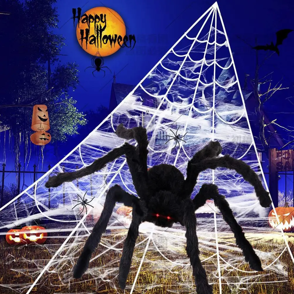 

Hairy Spider Spooky Halloween Spider Decorations Black Models for Pranks Props Parties Indoors Outdoors Halloween Gate Decor
