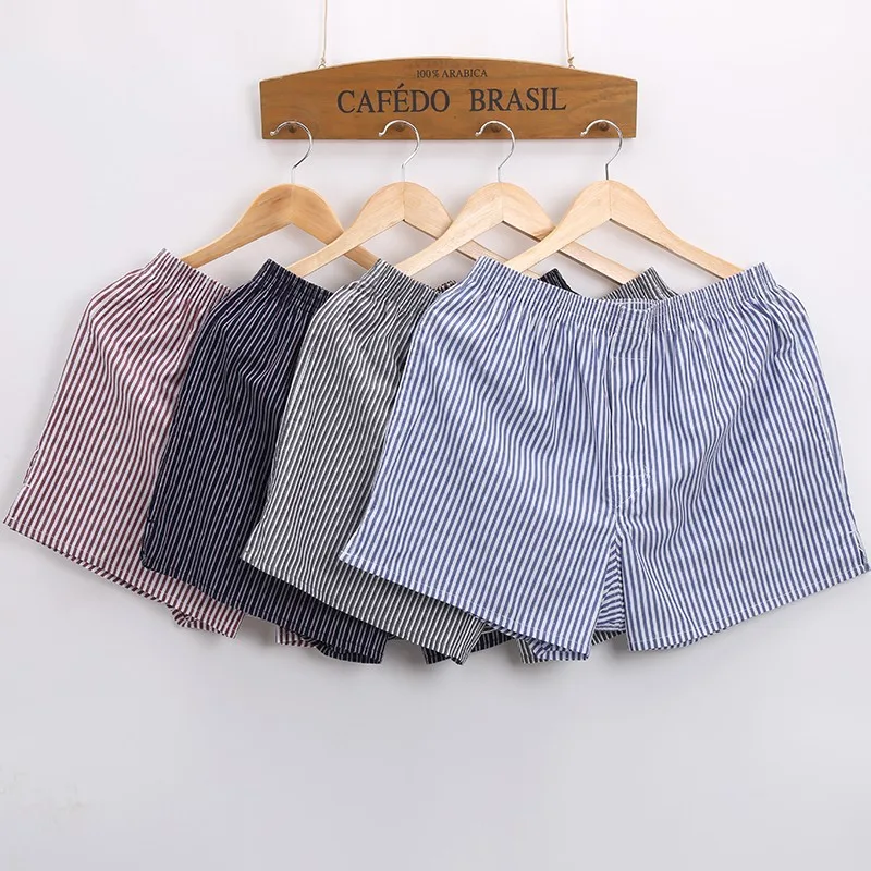 Men's Dress Pants Stripe Annual Ortput Comfortable Breathable Shorts Sleep Wear Underwear