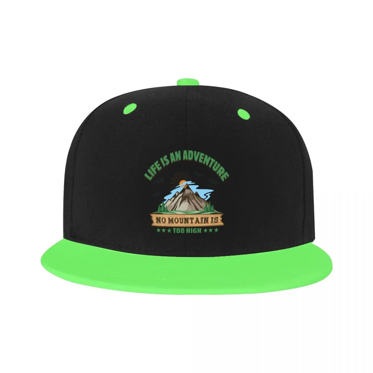 

Custom Mountain Adventure Hiking Gift Baseball Cap Women Men Explore Camping Flat Snapback Hip Hop Dad Hat Outdoor