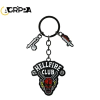 agrippa hellfire club keychain stranger things 4 eddie munson jewelry women men trinket key holder bag charm accessories