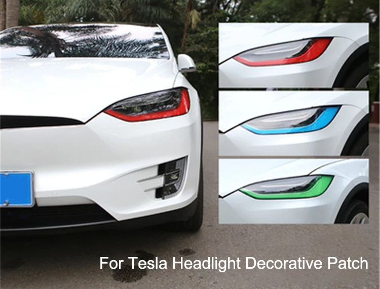 Для Tesla TESLA MODEL X фара пленка для изменения цвета бровей модель S светящаяся