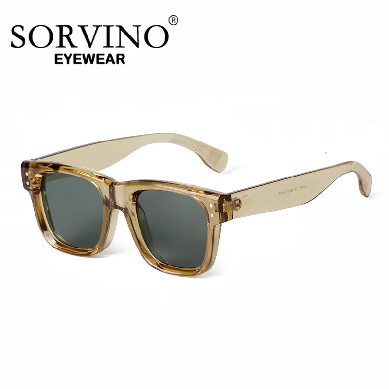 Солнцезащитные очки с квадратными заклепками UV400