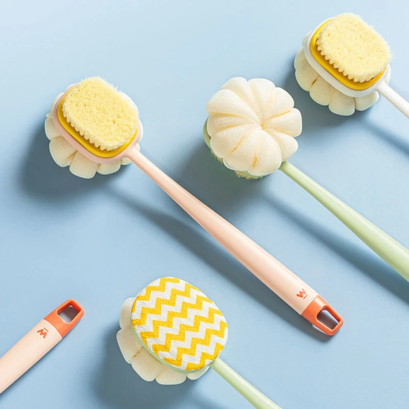 

Long-handled Scrubbing Artifact Soft Brush Bath Scrubbing Towel Household Bathroom Supplies Bath Brush Back Scrubbing Brush