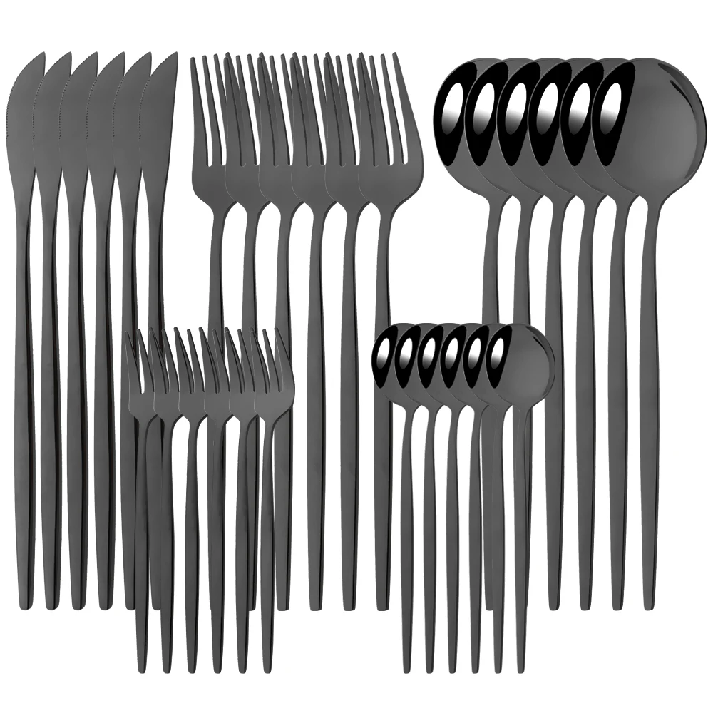 

24/30 шт., набор столовых приборов из нержавеющей стали