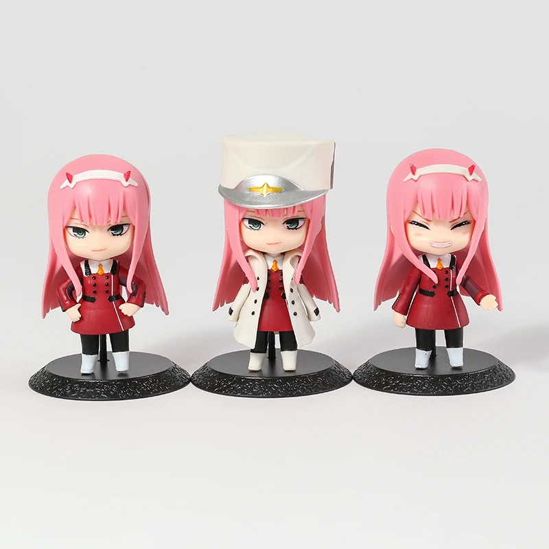 

3pcs/set Darling in the FRANXX Zero Two 02 Figure Toys PVC Cute Dolls