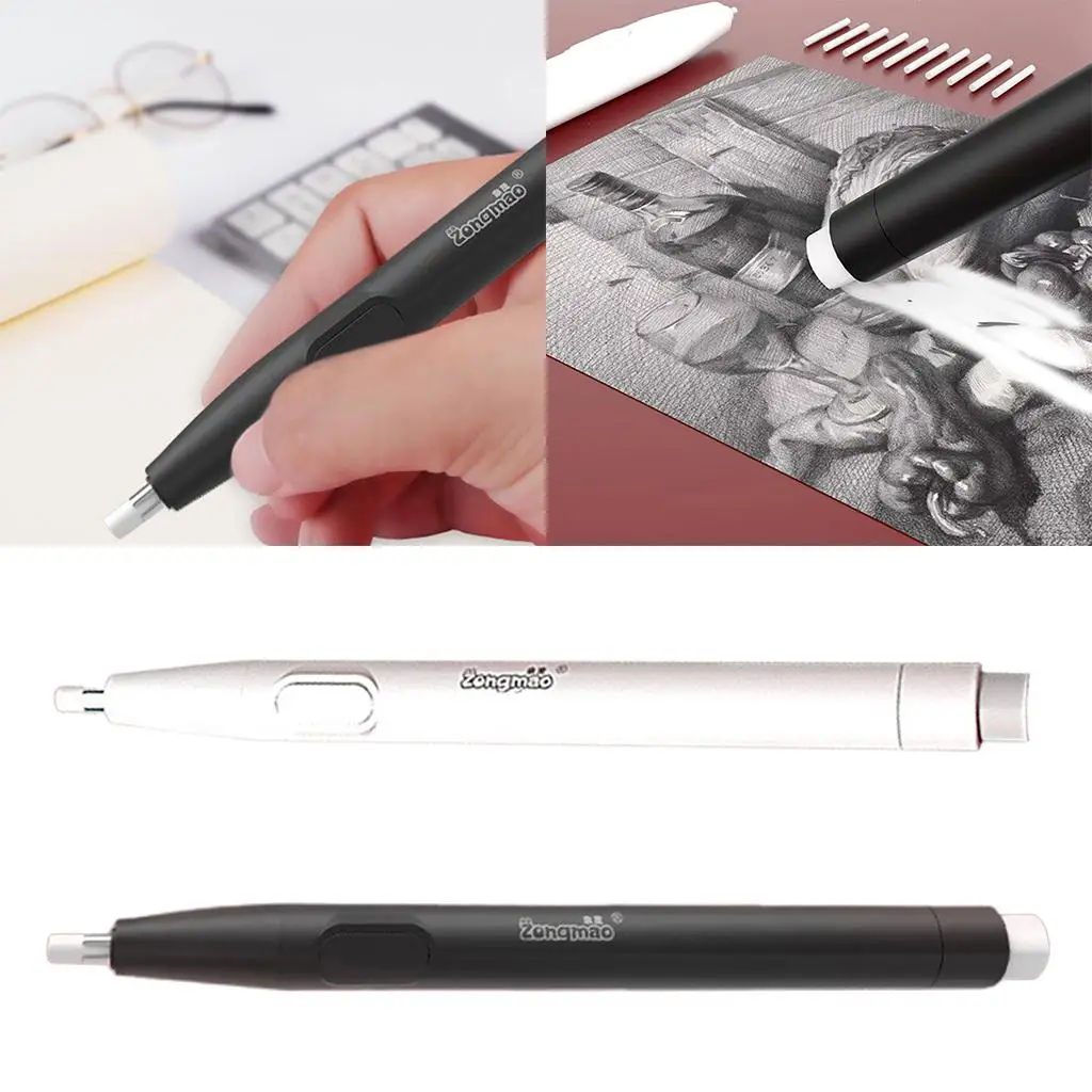 

Electric Eraser Pen Battery Operated Automatic Rubber Refill
