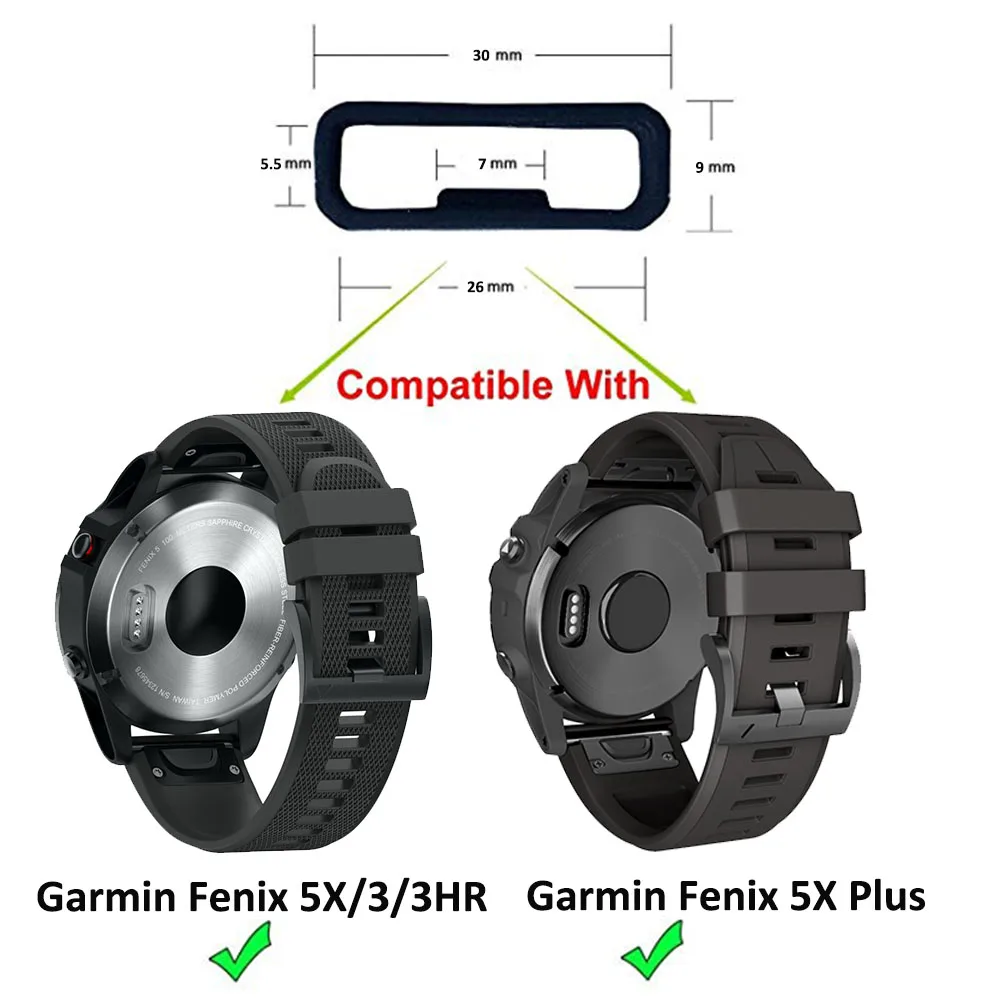 

Super Light Weight Watch Strap Keeper Silicone Holder Retainer Ring Safe Watch Band Keeper Loop Soft For Garmin Fenix6x/6s