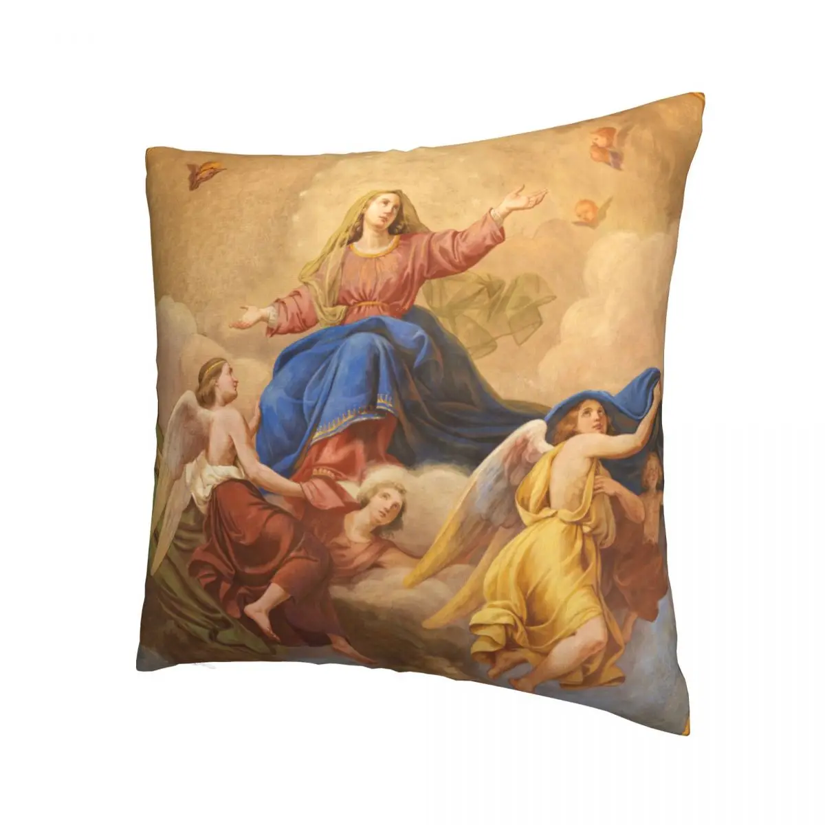 

Virgin Mary Pillowcase Printed Polyester Cushion Cover Decor Christian Catholic Pillow Case Cover Living Room Wholesale 40*40cm