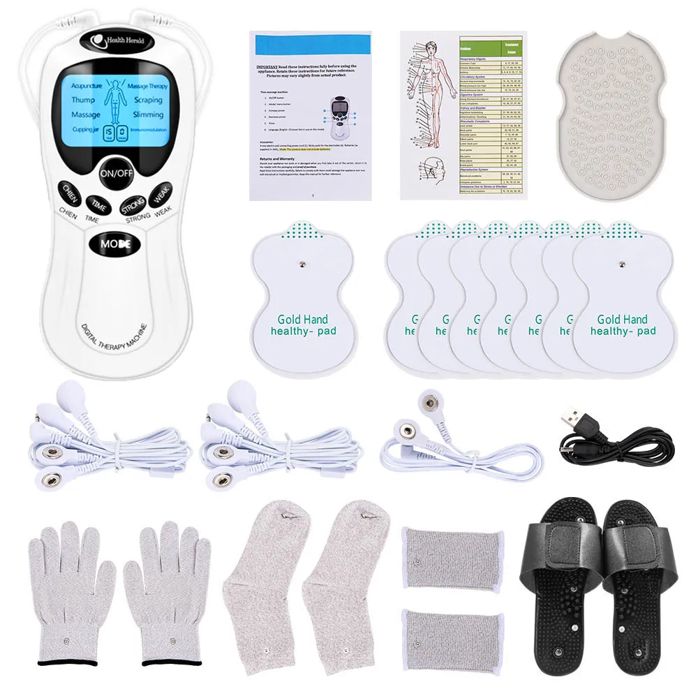 

8 Modes Tens Unit Muscle Electrostimulator EMS Microcurrents Low Frequency Pulse Electric Body Massager Physiotherapy Relax Tool