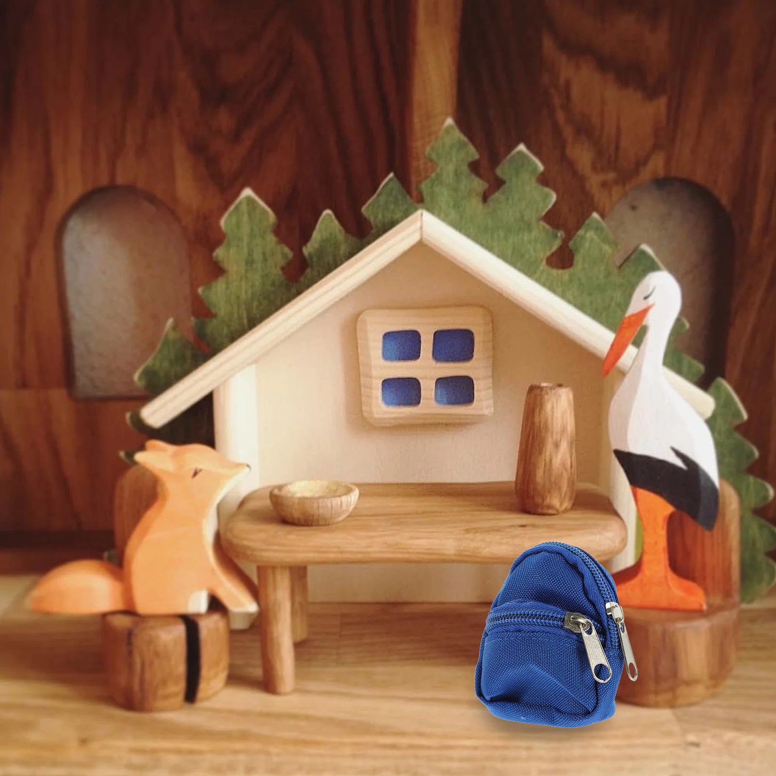 

Mini House Decor Decorations Ornaments Simulation Backpack Cloth Model Miniature Decorative Decor Micro Scene