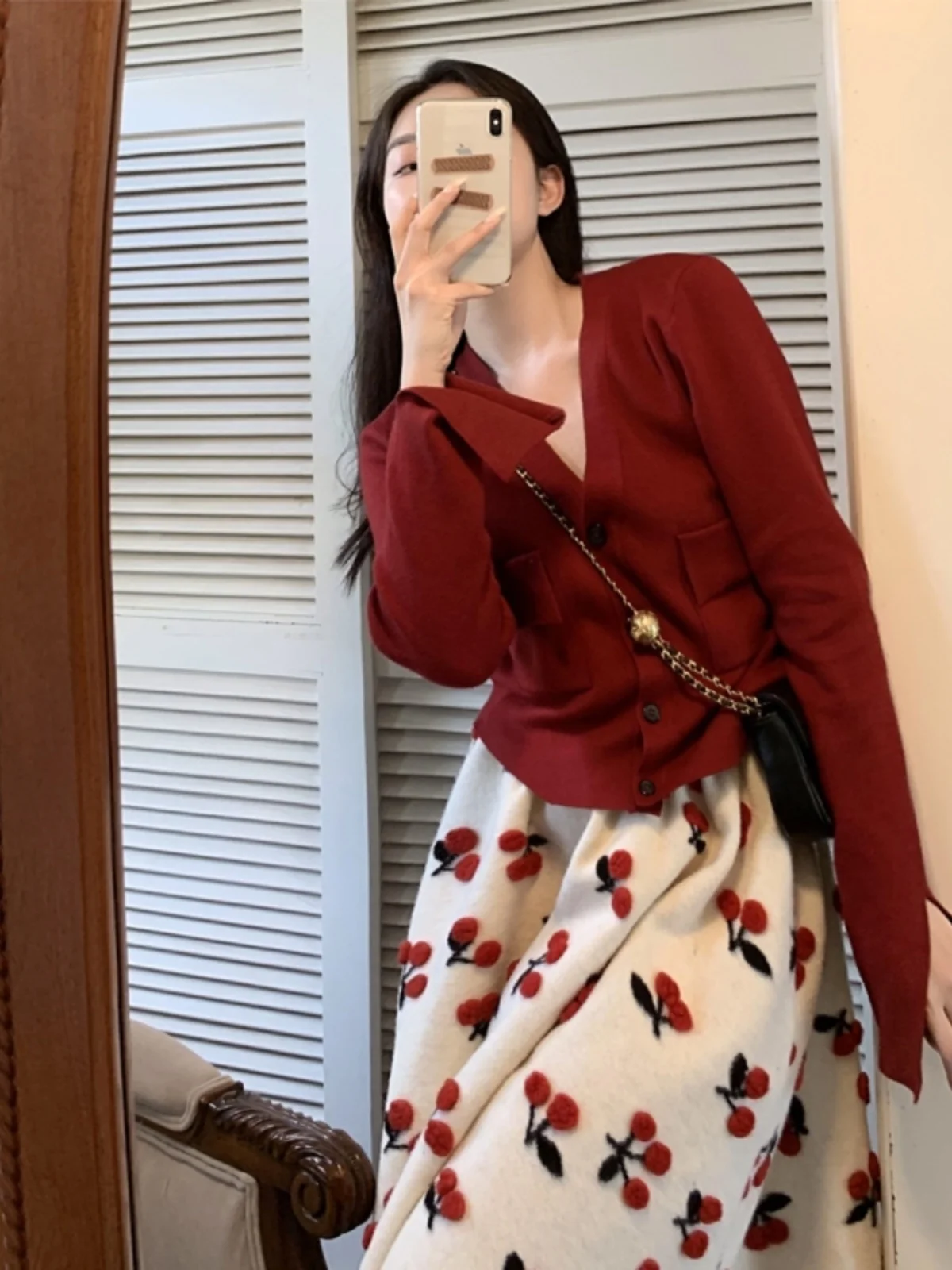 Женская одежда для полных девушек осенняя в гонконгском ретро стиле стройнящая