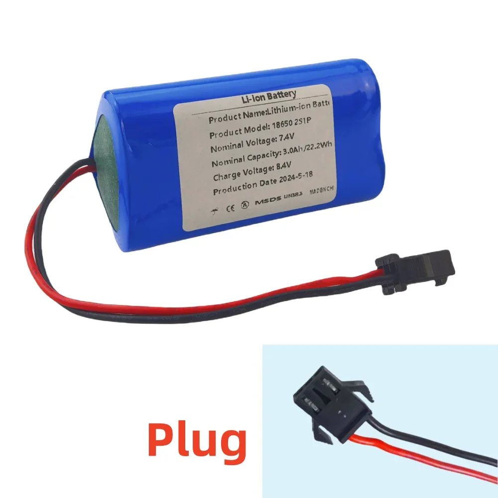 7 4 в 3000 мАч 18650 2S1P Встроенный BMS перезаряжаемый литий-ионный аккумулятор для