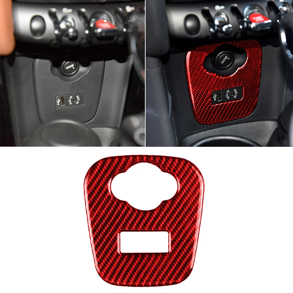 

Car Interior Cigarette Lighter USB Sticker Console Panel Cover Stickers Decoration Decal Accessories For Mini Cooper F56 F55 F57