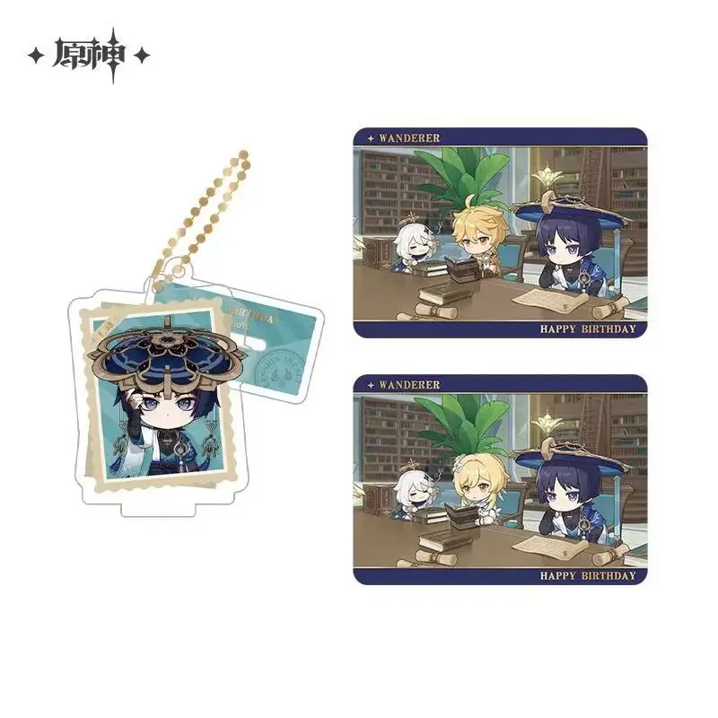 Фото Genshin Impact Liu Ying Xu Jia Qi Series Merch Подставка для персонажей Подвеска Коллекционный набор карточек Xiao Wanderer Tartaglia и многого другого №5