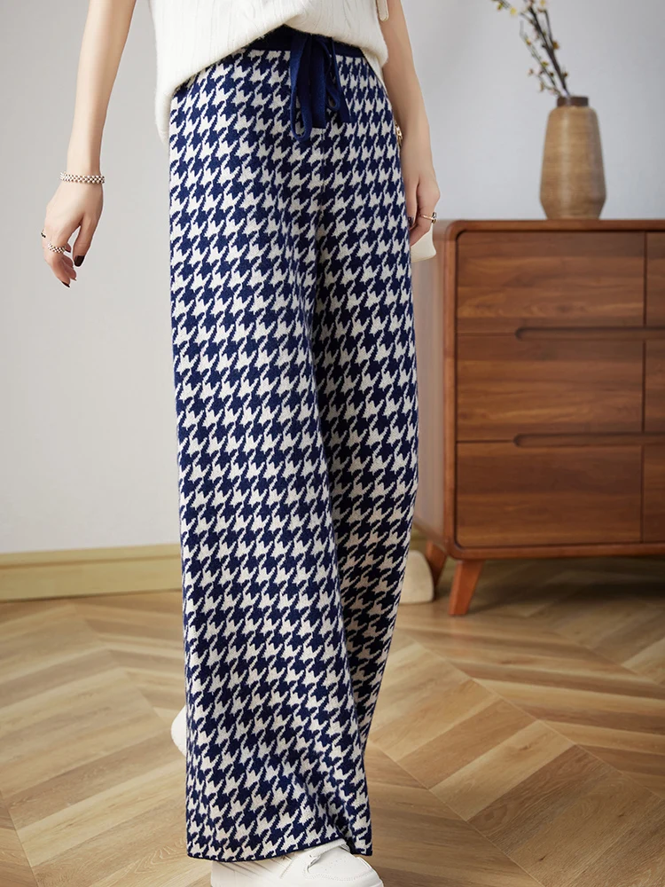 Женские брюки новинка сезона осень-зима 2023 мягкие восковые удобные трикотажные с