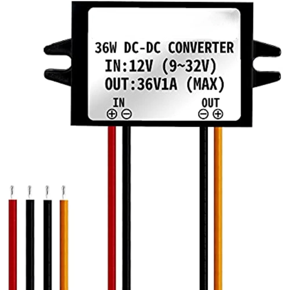 

9~32Vdc to 36Vdc 1A MAX 36W 12V/24V to 36V Step Up Converter Adaptive DC Boost Converter Transformer Voltage Module Regulator