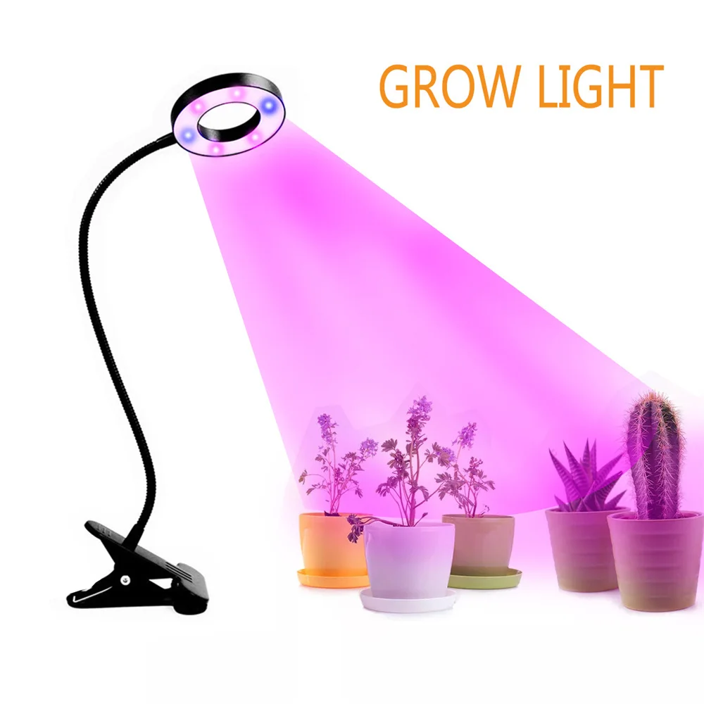 

Hairycotor LED Grow Light Full Spectrum Plant Growth Light Flower Succulent Fill Light Red Blue Color Timing Light Dimmable 5V