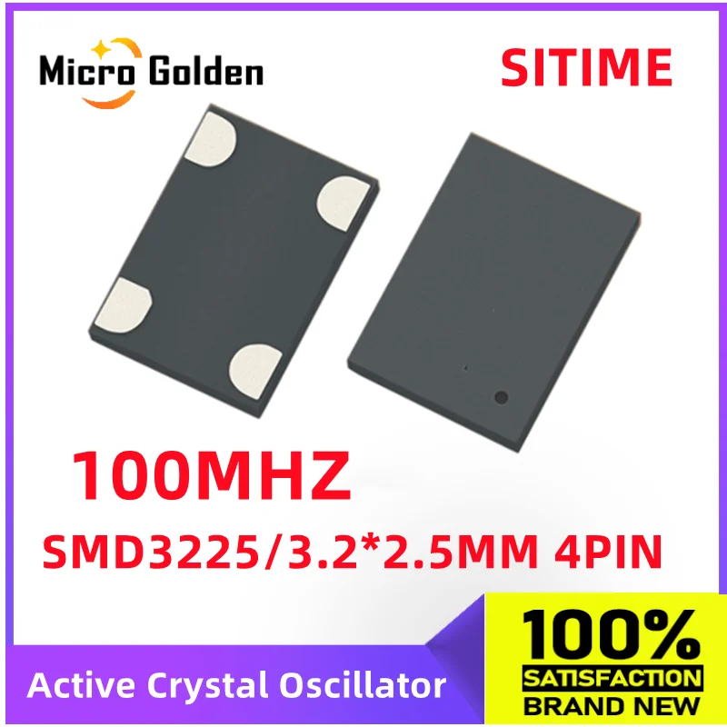 Активный кварцевый генератор SMD 100, 100 м, 3,3 МГц, 3225 в, 4 контакта