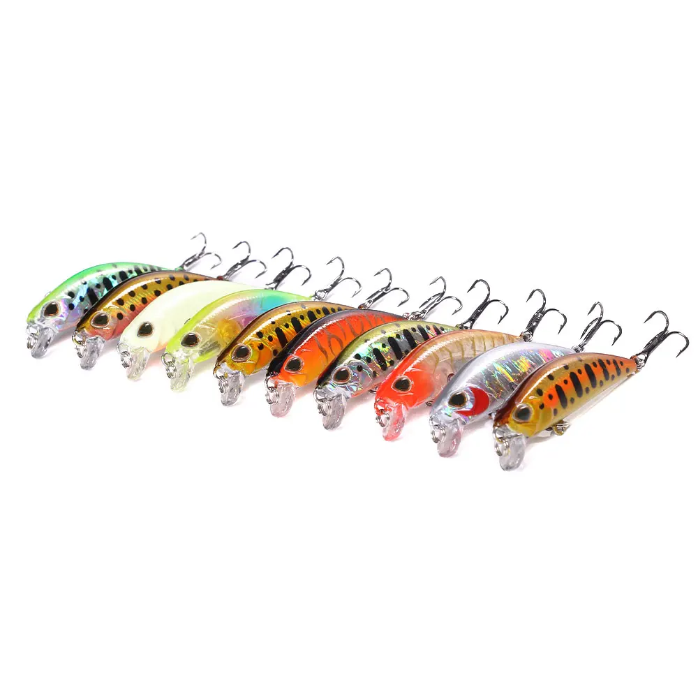 

12PCS Sinking Mini Minnow Wobbler Lure Artificial 5.4g 5.8cm Hard Bait Swimbait Crankbait Fake Luminous Bass Pike Perch Tackle