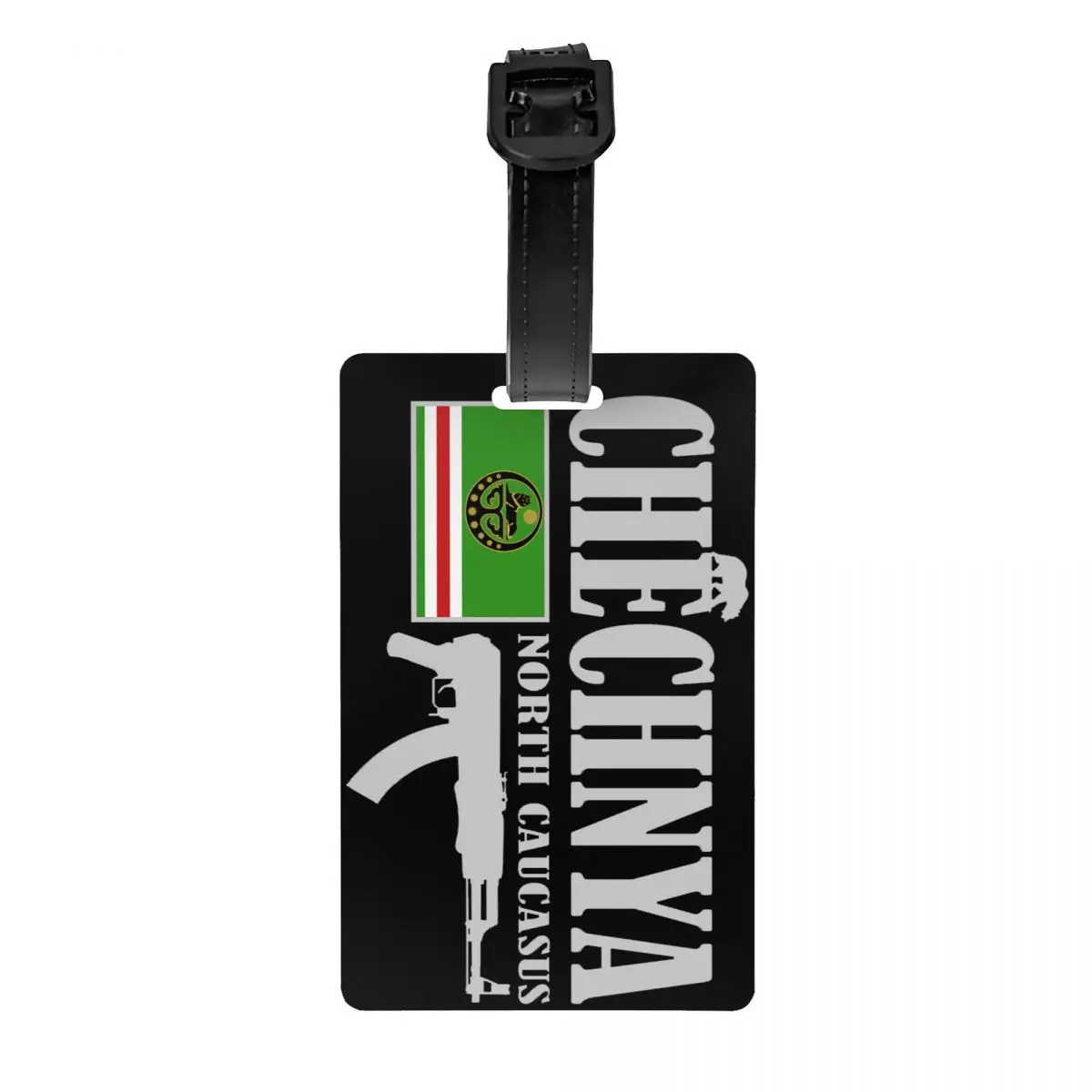 

Chechnya Fighter Luggage Tags for Suitcases Funny Chechen Flag Baggage Tags Privacy Cover Name ID Card