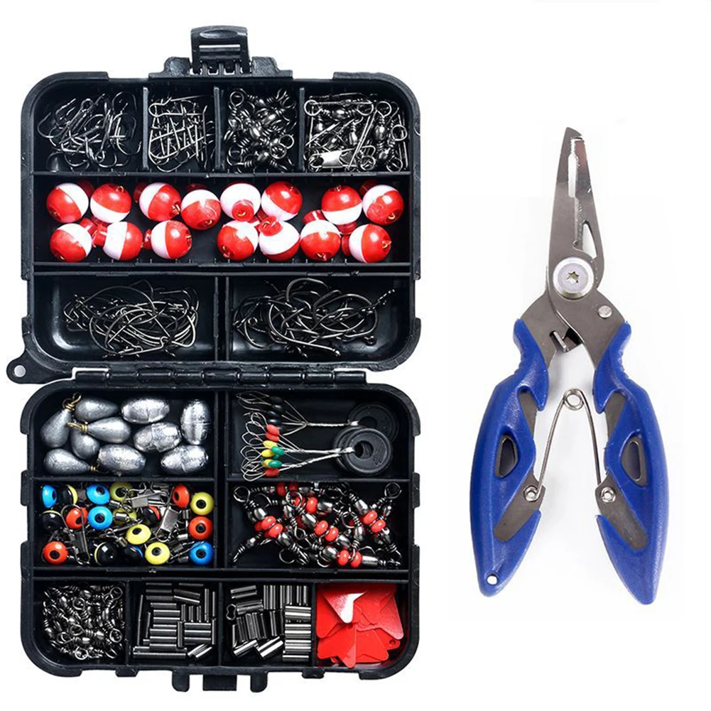 

Набор рыболовных снастей 263 шт./компл. воблеры с крючком для кривошипов джиг с блестящим вертлюгом комплект с защелками слайдеров рыболовны...