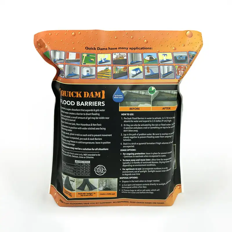 

Free shipping Dam Water Activated Flood Barriers 5Ft 2/pk