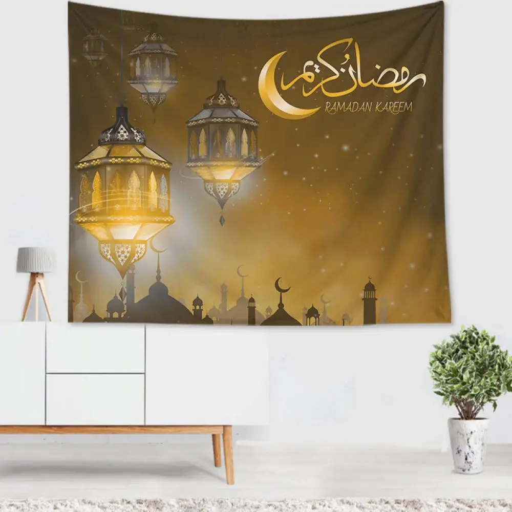 

Коллекция 2022 года, Рамадан, гобелен Eid Al-Fitr, мусульманское украшение для дома, фоновое украшение на стену, исламский фестиваль, украшение для ...