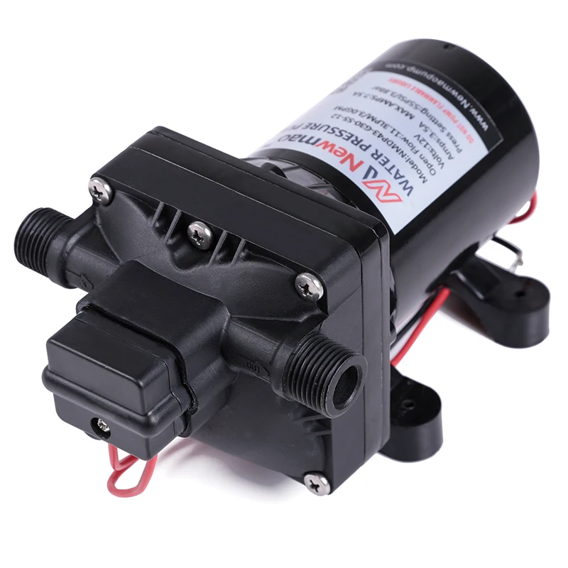 Фото Новая электрическая помпа Newmao 42 Series 12V для чистой воды в автодомах, 11.30 л/мин, с электрическим выключателем, всасывание 6 футов [1.8 м], низкое давление 55 PSI / 3.8 бар, для автодомов №2