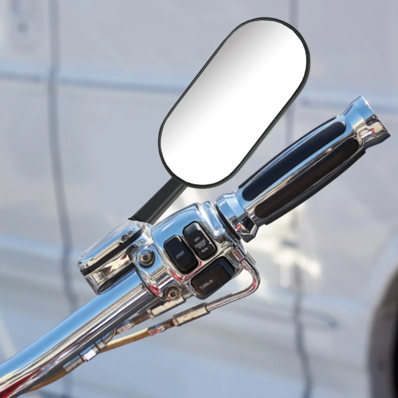 

Motorcycle Mirrors Scooter E-Bike Convex Rear View Mirror with 8mm 10mm Bolts High-Definition Back Side Mirror GTWS