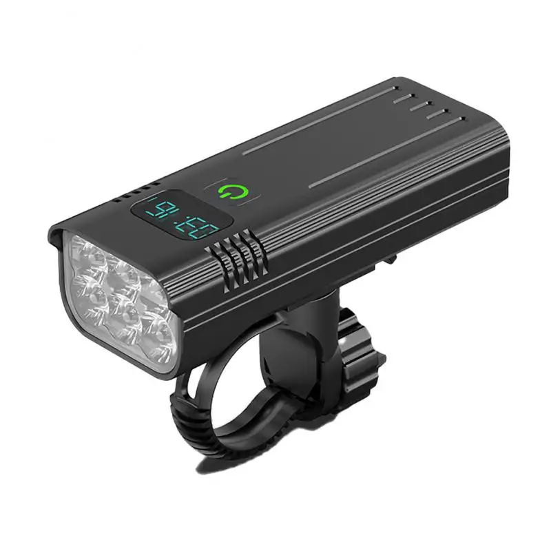 

Bicycle Light Digital Display Mountain Bike Handle Light USB Charging Headlight T6 Flashlight Charging Treasure Accessories