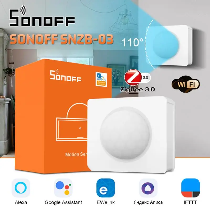 Датчик движения SONOFF SNZB-03 Zigbee 3 0 PIR интеллектуальное управление через EWeLink ZBBridge