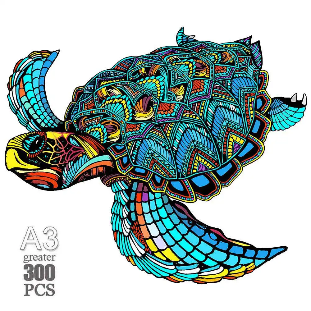 

300 PCS Wooden Animal Jigsaw Puzzle horse DIY Wooden Puzzles For Adults Kids Interactive Games Birthday Gifts Wooden Puzzles