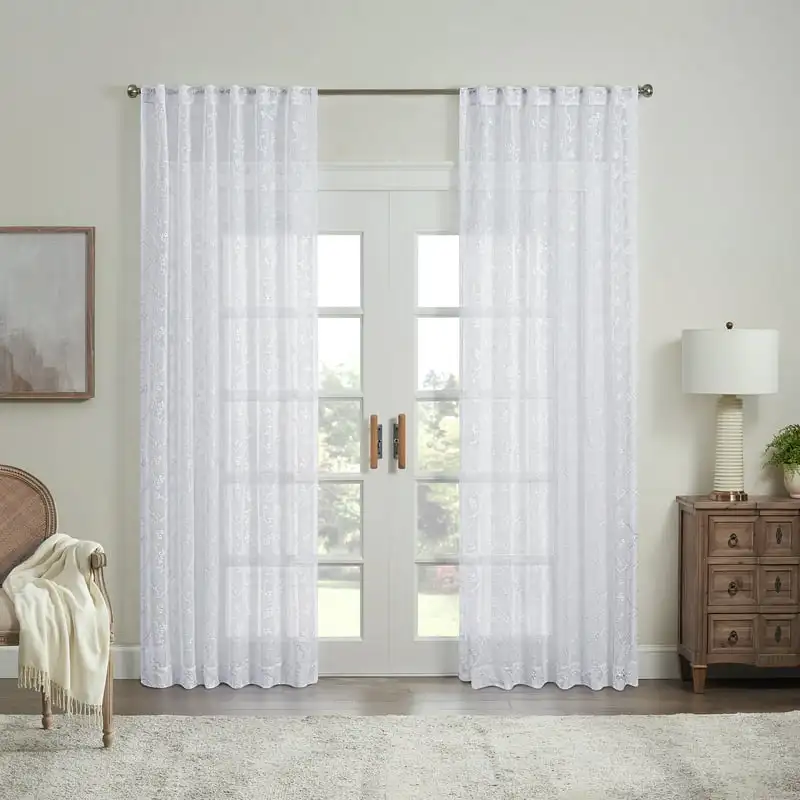 

Rod Pocket Sheer Curtain Panel, 50 in x 84 in Home acccesories Home decors accessories Curtain holder Curtain Curtain Home accce