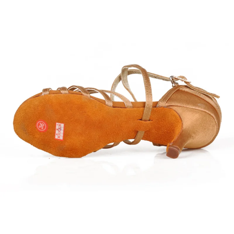 Women Latin Dance Shoes Girls Tango Ballroom Soft Bottom Dance Shoes Ladies Practice Latin Salsa High Heeled 5.5/7.5/ 8.5CM
