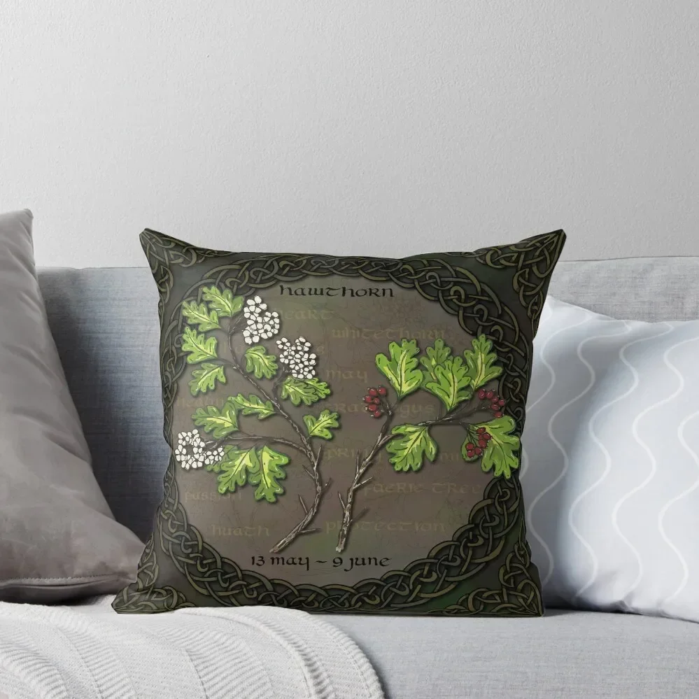 Календарь кельтского дерева - подушка из боярышника наволочки для кровати чехол